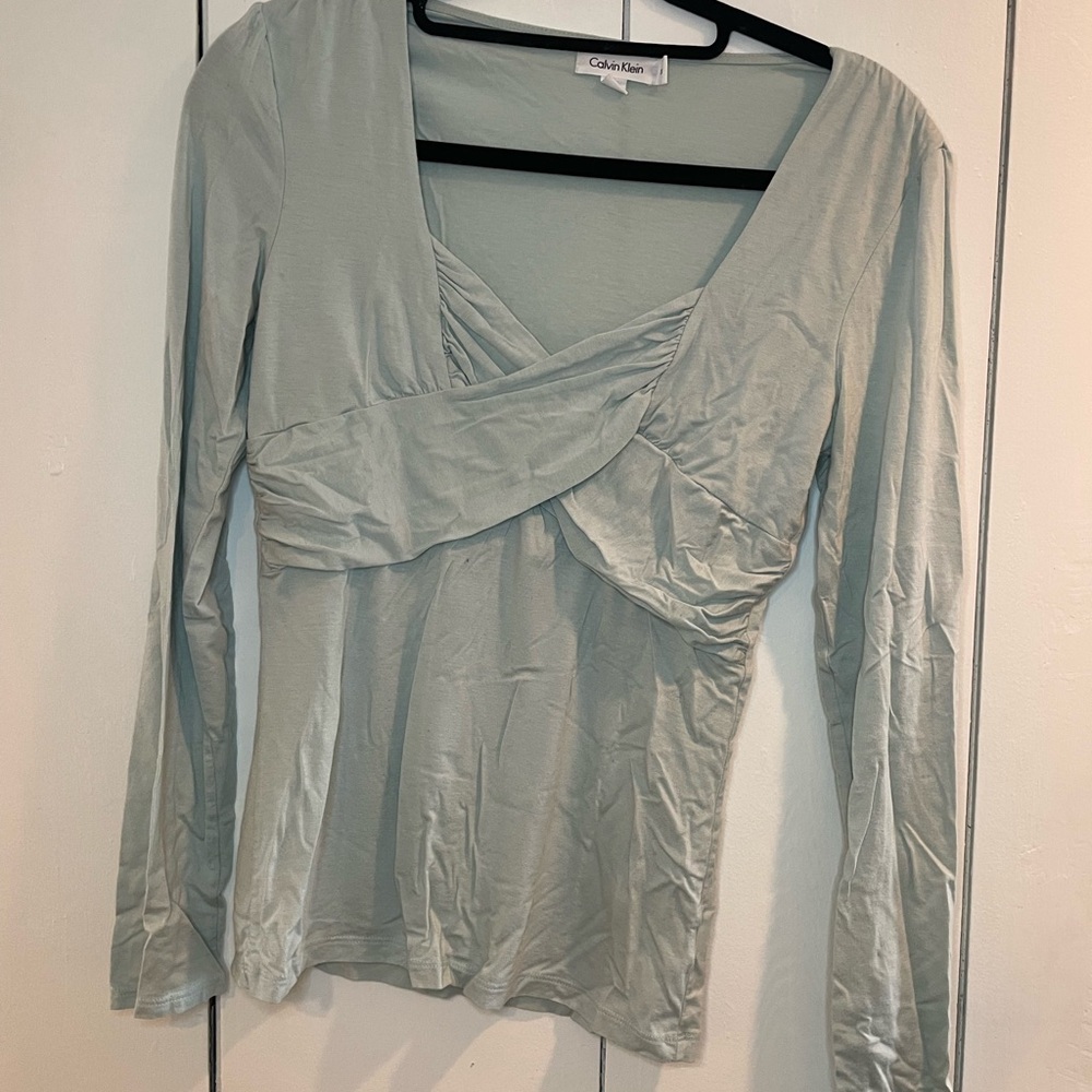 Calvin Klein Women's Sage Long Sleeve Top
